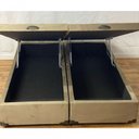 Ver imagem 2 de Cama Box Baú Casal em Sued Bege Bipartido com Pistão a Gás - 138x188