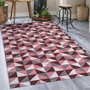 Ver imagem 1 de Tapete Sala Quarto Tecido Jacquard Antiderrapante 2.50m X 2,00m:dallas Vermelho
