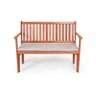 Banco Jardim 2 Lugares Premium Madeira de Lei com Estofado Área Externa - 4