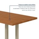 Ver mais imagens de Mesa de Jantar 8 Lugares Industrial Madeira Maciça 200x90cm Ravena Marrom Dourado/Marrom