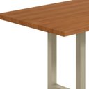 Ver mais imagens de Mesa de Jantar 8 Lugares Industrial Madeira Maciça 200x90cm Ravena Marrom Dourado/Marrom