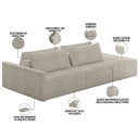Ver imagem 4 de Sofá Ilha Modular para Sala 232cm com Puff Dublin K01 Bouclê Bege - Lyam Decor