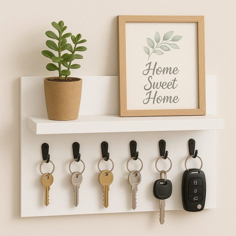 Porta Chaves Square Branco