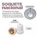 Ver imagem 4 de Cúpula Clássica de Abajur Luminária 14x09x22cm Tecido Algodão Soquete Nacional Ref 17