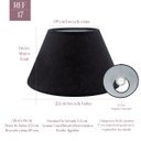 Ver imagem 1 de Cúpula Clássica de Abajur Luminária 14x09x22cm Tecido Algodão Soquete Nacional Ref 17