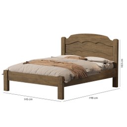 Cama de Casal Alta Qualidade Estrutura Reforçada 100%MDF VARIAÇÕES:‎ Castanho - 3