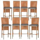 Ver imagem 1 de 8 Banqueta em Alumínio Roma Fendi Corda Náutica Tecido 11