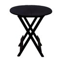 Ver imagem 1 de Mesa Redonda Dobrável Em Madeira Maciça 70X70 Preto Ideal Para Bares E Restaurantes