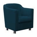 Ver imagem 2 de Poltrona Decorativa Tilla Suede Azul Royal - Dominic Decor