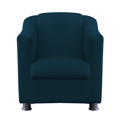 Poltrona Decorativa Tilla Suede Azul Royal - Dominic Decor
