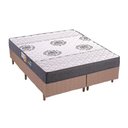 Ver imagem 1 de Conjunto Box Queen: Colchão Espuma Polar D45 Pérola Clean + Base Crc Rústico Clean (158x198)