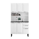 Ver imagem 2 de Kit de Cozinha Compacta Branco em Aço 6 Portas 2 Gavetas Pratika Itatiaia