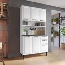 Ver imagem 1 de Kit de Cozinha Compacta Branco em Aço 6 Portas 2 Gavetas Pratika Itatiaia