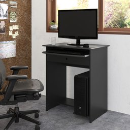 Mesa de Computador Pratica com Gaveta para Quarto Sala Escritório Preto - 3