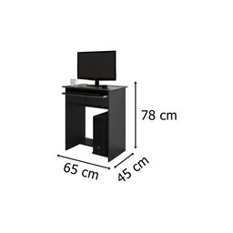 Mesa de Computador Pratica com Gaveta para Quarto Sala Escritório Preto - 2