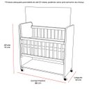 Ver imagem 3 de Mini Berço Infantil Grade Removível New Baby Nature/branco - Navega Móveis