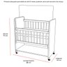 Mini Berço Infantil Grade Removível New Baby Nature/branco - Navega Móveis - 3