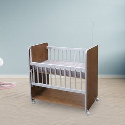 Mini Berço New Baby Nature/branco Grade Removível Navega Móveis - 2