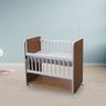 Mini Berço New Baby Nature/branco Grade Removível Navega Móveis - 2