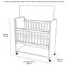 Mini Berço New Baby Nature/branco Grade Removível Navega Móveis - 3