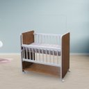 Ver imagem 2 de Mini Berço Infantil Grade Removível New Baby Nature/branco - Navega Móveis