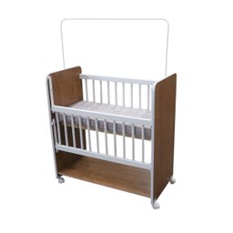 Mini Berço New Baby Nature/branco Grade Removível Navega Móveis - 5