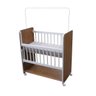 Mini Berço New Baby Nature/branco Grade Removível Navega Móveis - 5