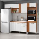 Ver imagem 1 de Cozinha Compacta Vitória com Balcão 120cm com Pia e Cuba Ghelplus Cinamomo Branco Aramóveis