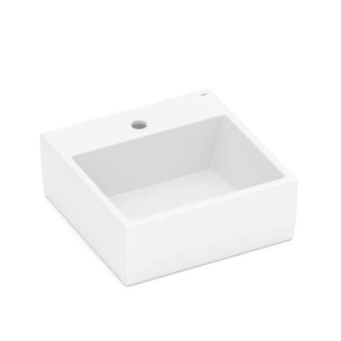Cuba de Apoio QUADRADA410X410 com Mesa Loft Q1 Branco Roca