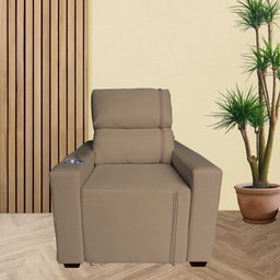 Poltrona Retratil e Reclinavel com Porta Copo Maisa Capuccino - 1