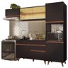 Armário de Cozinha Completa 250cm Preto Reims Madesa 03 - 3