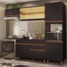 Armário de Cozinha Completa 250cm Preto Reims Madesa 03 - 1