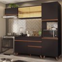 Ver imagem 1 de Armário de Cozinha Completa 250cm Preto Reims Madesa 03