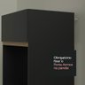 Armário de Cozinha Completa 250cm Preto Reims Madesa 03 - 11
