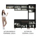 Ver imagem 6 de Armário de Cozinha Completa 250cm Preto Reims Madesa 03
