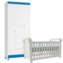 Ver imagem 6 de Berço Americano Lara e Guarda Roupa Ternura Baby 3 Portas Branco Brilho - Incorplac