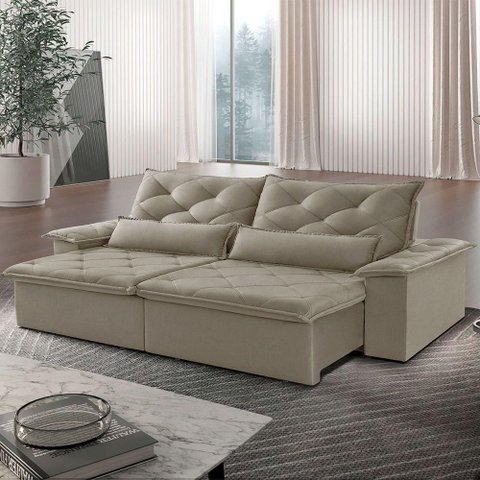 Sofá Melt 02 Módulos de 90cm Br 25cm Meu Sofá Online B002 Veludo Capuccino