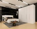 Ver imagem 1 de Guarda Roupa Casal 6 Portas 4 Gavetas 239cm Veneza Branco - TCIL Móveis