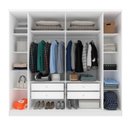 Ver imagem 3 de Guarda Roupa Casal 6 Portas 4 Gavetas 239cm Veneza Branco - TCIL Móveis
