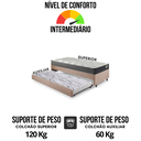 Ver imagem 6 de Bicama Box Solteiro Linho 88x188x28 Cm com Colchão Adapto Molas Ensacadas Ecoflex