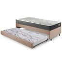 Ver imagem 1 de Bicama Box Solteiro Linho 88x188x28 Cm com Colchão Adapto Molas Ensacadas Ecoflex