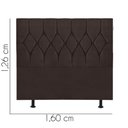 Ver imagem 3 de Cabeceira Estofada Istambul Capitonê 160cm Queen Size Box Quarto Corino Marrom - Gat Magazine