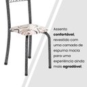 Ver imagem 4 de Cadeiras para Sala de Jantar 4 Unidades Sara Prata Arabesco/Mart