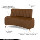 Ver imagem 3 de Sofá Living Decorativo 2 Lugares 1,35M Katara Marrom Corino G33 - Gran Belo