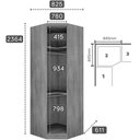 Ver imagem 4 de Closet de Quarto Canto Obliquo Rizon c/ 1 Porta Freijó Cumaru - Novo Horizonte
