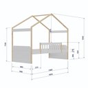 Ver imagem 6 de Cama Cabana Infantil Solteiro em MDF Arredus Branco e Natural