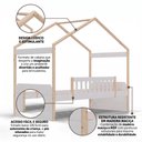 Ver imagem 4 de Cama Cabana Infantil Solteiro em MDF Arredus Branco e Natural