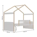 Ver imagem 3 de Cama Cabana Infantil Solteiro em MDF Arredus Branco e Natural