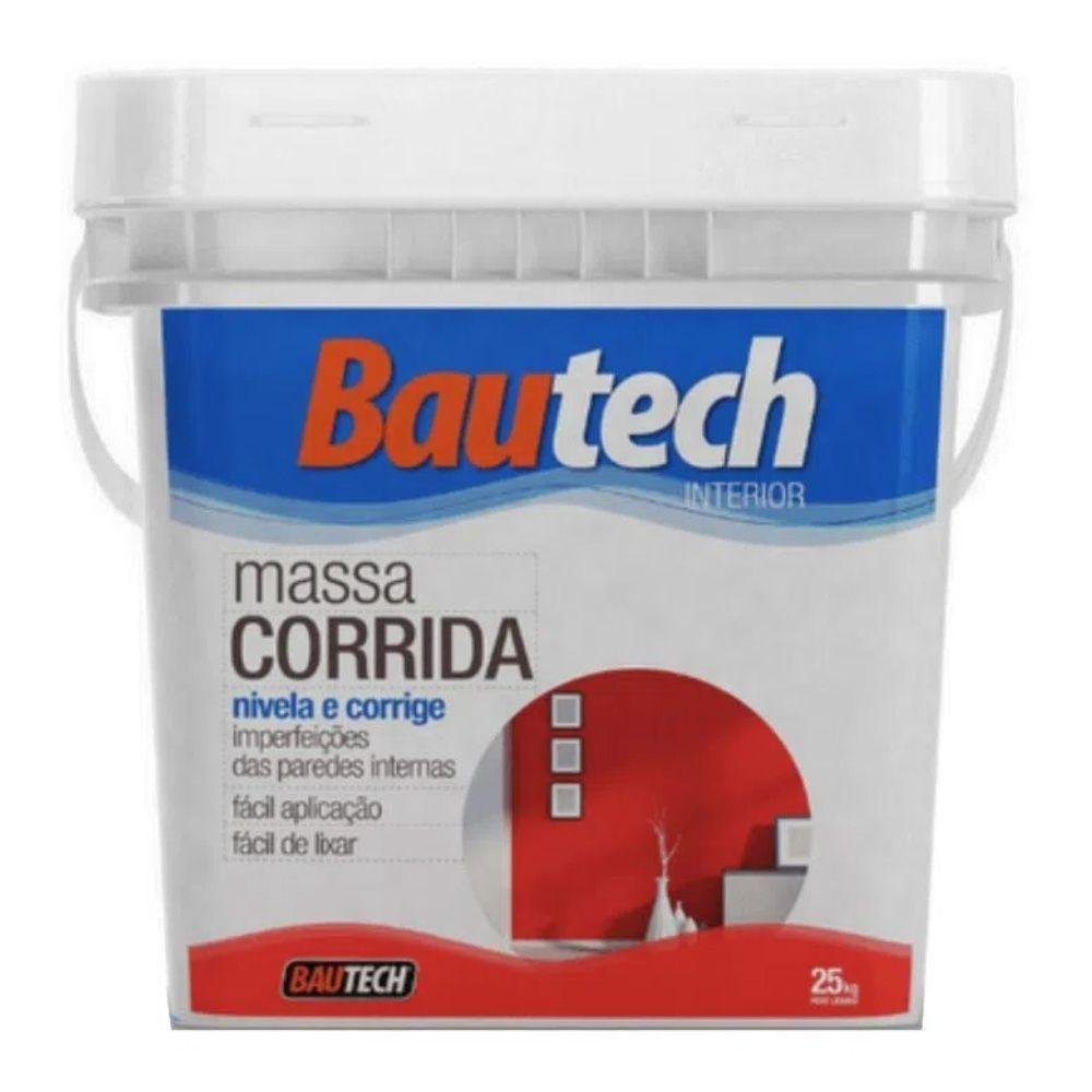 Massa Corrida Pva Branco 25 Kg Bautech para Paredes Internas ...