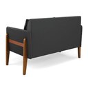 Ver imagem 5 de Sofá Namoradeira Lana Corino Base de Madeira - D’Rossi Cor Preto